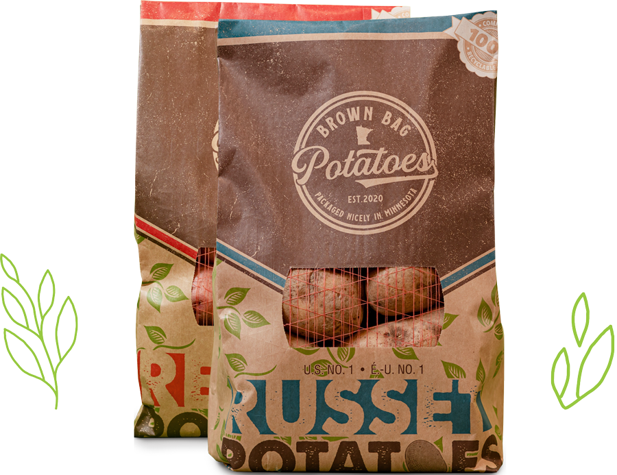 Brown Bag Potatoes Earth-friendly bag